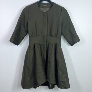 Loeffler Randell olive green wool blend peacoat size 10